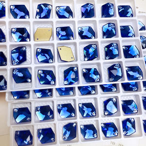 Yantuo alta calidad K9 cristal cósmico 3D coser diamantes de imitación Flatback piedras de coser para decoraciones de ropa cristal cósmico alto - Product Image 1