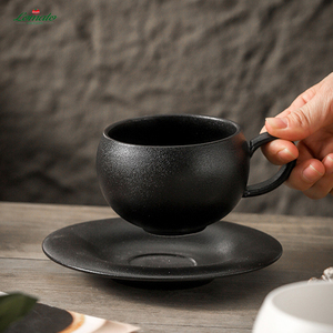Taza <span class=keywords><strong>de</strong></span> <span class=keywords><strong>Café</strong></span> <span class=keywords><strong>de</strong></span> Cerámica Negra y Blanca Estilo Japonés <span class=keywords><strong>de</strong></span> 300 ml, Retro, Mate, con Platillo, Forma <span class=keywords><strong>de</strong></span> Huevo, para Latte, <span class=keywords><strong>Café</strong></span>, Leche, Té - Product Image 6