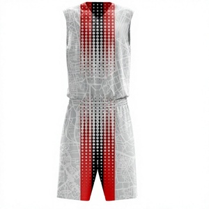 Uniforme de Baloncesto de Malla Transpirable de Alta Calidad, Camiseta y Pantalones Cortos de Baloncesto con Impresión Personalizada por Sublimación - Product Image 1