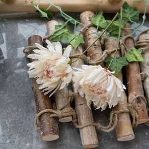 ดอกเบญจมาศประดิษฐ์ CallaFloral ก้านเดี่ยว สีขาว สำหรับตกแต่งงานแต่งงาน สไตล์ INS ของตกแต่งบ้าน - Product Image 1