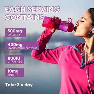 Cápsula multivitamínica herbaria de etiqueta privada OEM, suplemento dietético de calcio, magnesio y zinc - Product Image 3