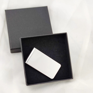 वॉलेट के लिए ब्लैंक ब्राइट पॉलिश्ड स्टर्लिंग सिल्वर प्लेटिंग फिनिश स्टेनलेस स्टील मेटल मनी क्लिप - Product Image 4