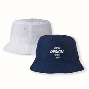 Chapeau Bob Personnalisable Taille Adulte Tendance, Chapeau de Pêcheur Décontracté d'Été, Motif Lettres Dessinées à la Main, Logo Sérigraphié sur Visière - Product Image 1