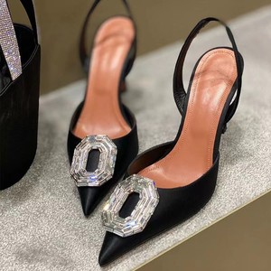 Chaussures à talons hauts classiques pour femmes, nouvelle collection, style créateur, en PU souple, semelle intermédiaire en <span class=keywords><strong>bois</strong></span>, résistantes et confortables - Product Image 3