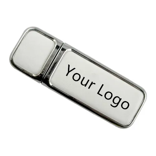 Groothandel 4gb 8gb Lederen Usb flash Drive Metalen Flash-geheugen met Custom logo