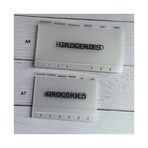 A5 A6 A7 không dây kéo Side mở Frosted rõ ràng tiền mặt tổ chức tiết kiệm Challenge Pocket Ngân Sách tùy chỉnh in Tab chất kết dính phong bì - Product Image 1