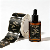 Étiquettes TEDDY pour flacons cosmétiques, vinyle BOPP, feuille d'or, UV Spot, cosmétiques, parfums, huiles essentielles