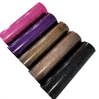 YS Wholesale Korea Quality Flex Iron on Pink Vinyl Sheets Rolls Vinil Textil Glitter HTV Heat Transfer Vinyl for Clothing TShirt