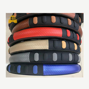 Accesorio protector de cuero de fibra de carbono, cubierta para <span class=keywords><strong>volante</strong></span> de coche, venta al por mayor, <span class=keywords><strong>36</strong></span> 38 40 <span class=keywords><strong>cm</strong></span>, cubierta para manija de <span class=keywords><strong>volante</strong></span> - Product Image 5