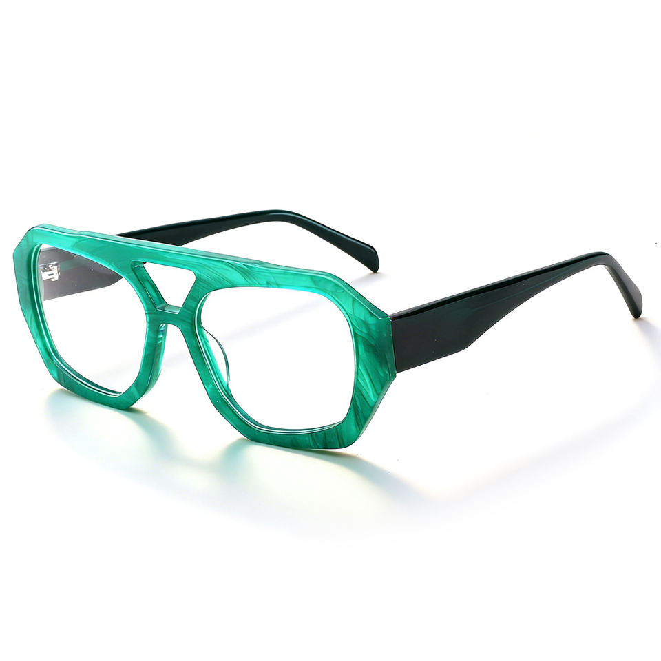 Benyi Premium Acetate Double Bridge Optical Frames Anti Blue Light Men ...