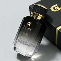 Flacon de parfum en verre de luxe personnalisé avec pulvérisateur à pompe, impression d'écran, logo personnalisé, design rectangulaire vide, 50 ml