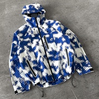 Ventes en gros de vestes coupe-vent à capuche en polyester léger surdimensionné, imperméables, pour l'extérieur, à coque souple, personnalisées, pour hommes