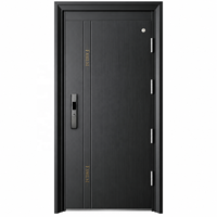 Porte d'entrée simple à charnière latérale en aluminium moulé PSL OEM, étanche et résistante aux intempéries, pour hôtels et appartements