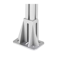 Base carrée en aluminium, support de fixation, pieds de fixation, support de fixation au sol, plaques de base pour profilés en aluminium 4040 4080 4545