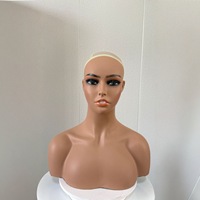 Moule de tête de perruque à double épaule en PVC, nouveau moule à aiguille, demi-corps, mannequin féminin, vitrine