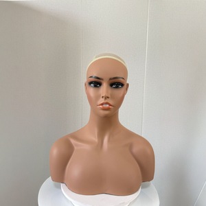 Moule de tête de perruque à double épaule en PVC, nouveau moule à aiguille, demi-corps, mannequin féminin, vitrine - Product Image 4