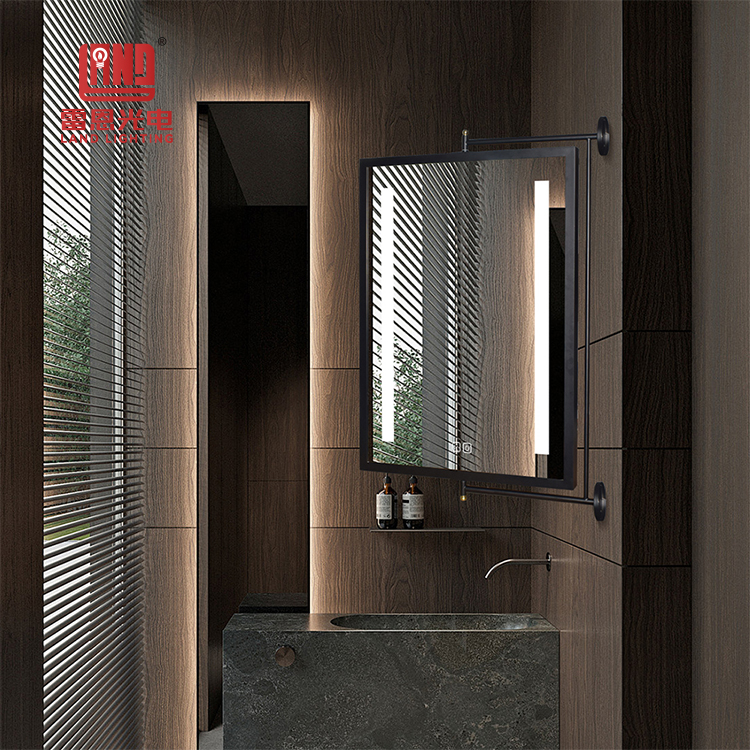 pivot mirror brass bathroom