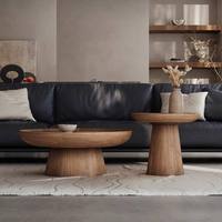 Table basse moderne minimaliste en noyer, ensemble de tables de salon de luxe, durable, écologique, avec rangement pour la décoration de la maison