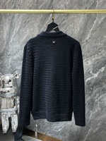 Cardigan tricoté vintage vieilli à fermeture éclair, motif lettres sanskrites, série de pulls d'hiver CH pour le commerce transfrontalier