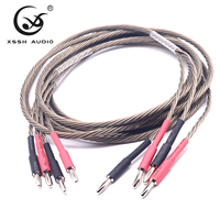 Câble de haut-parleur HiFi YIVO XSSH 8 cœurs en cuivre monocristallin plaqué argent, interconnexion audio pour amplificateur principal