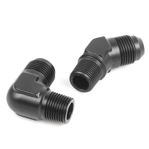 Conector de Aluminio Forjado, Codo de 45 y 90 Grados, para Tubo de Aceite Automotriz, Metal Negro - Product Image 5