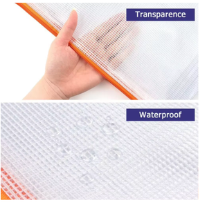 Mesh Zipper Waterproof Plastic <b>Document</b> Multipurpose for Travel Storage Office Appliances Home Organize <b>Bags</b> - Product Image 4