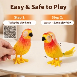 Juguetes de Escritorio, Artículos Esenciales para el Aula, Premios para Estudiantes, Regalos para Fiestas, Juego Sensorial, Juguete de Pájaro sin Baterías, Loro Saltarín de Cuerda - Product Image 2