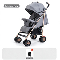 Poussette bébé pliable légère, cadre en métal, auvent anti-UV avec panier de rangement et porte-gobelet, 6 mois - 3 ans