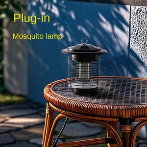 Zappers de insectos impermeables al aire libre LED lámpara de <span class=keywords><strong>mosquito</strong></span> de césped IP65 batería de luz azul de acero inoxidable incluida para moscas de jardín - Product Image 5