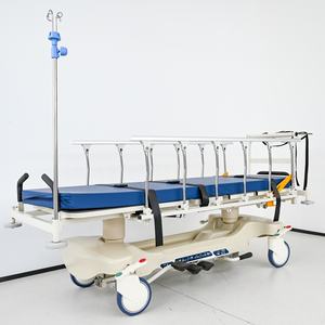 OEM Rumah Sakit paduan aluminium pegangan tangan dan naik dan jatuh roda panduan pasien transportasi tandu <span class=keywords><strong>Mobile</strong></span> tandu - Product Image 1