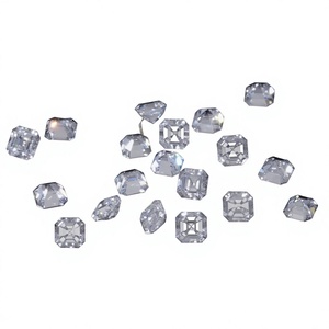 Diamants synthétiques en forme Asscher, couleur DEF, clarté VVS-VS, taille excellente, 0,40 ct/pièce, cultivés en laboratoire CVD HPHT, pour la fabrication de bijoux sur mesure - Product Image 1