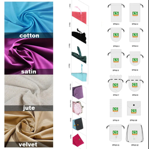 <span class=keywords><strong>Sac</strong></span> en coton pour téléphone portable avec boucle d'oreille personnalisable en gros avec emballage de pochette en microfibre de lin de velours de bijoux de bande côtelée - Product Image 6