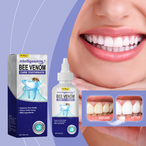 Oralhoe <span class=keywords><strong>Dentifrice</strong></span> au venin d'abeille pour dents sensibles Soins bucco-dentaires Désodorisant Blanchiment des dents Nettoyage en profondeur Taches dentaires Dents douces - Product Image 4