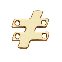 Étiquettes personnalisées imperméables avec logo doré pour vêtements, chaussures, accessoires, badges métalliques à coudre, sacs, étiquettes de marque métalliques avec 2 trous