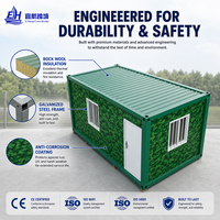 Cabane Modulaire Préfabriquée en Acier Camouflage Vert E-Hang, Structure Durable, Idéale pour la Chasse et la Vie à la Campagne, Garantie 1 An - Meilleure Vente