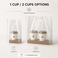 Sacs en plastique d'emballage écologiques épais personnalisés pour boissons au lait, boissons à emporter, sacs alimentaires