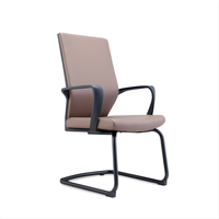 Chaise de bureau ergonomique avec dossier incurvé en PU, chaise de conférence, s'adapte à la courbe de la colonne vertébrale