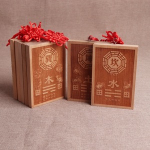 Placas de madera de durazno Feng Shui, trigramas rectangulares para decoración del hogar, regalo de Año Nuevo Chino - Product Image 4