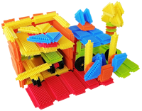Juego de 200 Bloques de Construcción Creativos en Cubeta, Juguete Educativo de Construcción para Niños (3+ años)