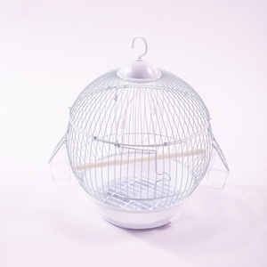 Portable Round Bird Cage with Top <b>Hook</b> & Removable Base Pink Metal Cage for Small Parakeets Budgies Canaries - Product Image 6