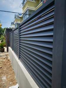 קל להרכבה אלומיניום מתכת שטוחה אטריות קיר גבול גדר תנועה בטוחה חסמי קהילות וילה פרטית אזורים הנוסעים - Product Image 3