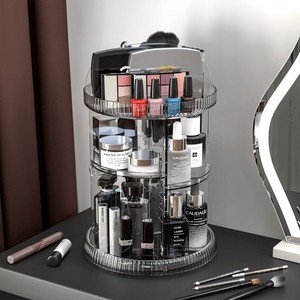 Tùy Chỉnh 360 Độ Xoay Trong Suốt Acrylic Lưu Trữ Mỹ Phẩm Giá Phòng Tắm Máy Tính Để Bàn Lưu Trữ Mỹ Phẩm Giá - Product Image 3