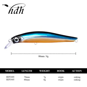 Esche da pesca personalizzate minnow per esche da pesca con occhi realistici 3d in acqua salata 70mm/7g esche da pesca minnow
