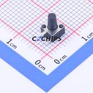 YTS-C017-2J Tactile Switch Through hole Component (THT) Switch Single Pole Single Throw Round Button 2.5N Right Angle Insert - Product Image 1