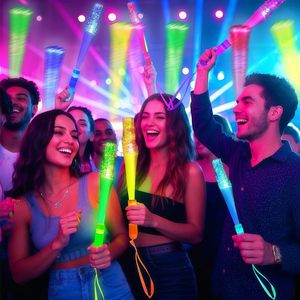 Accessori Luminosi per Feste, Giocattoli <span class=keywords><strong>e</strong></span> Articoli per Bambini, Bacchette in Fibra Ottica LED, Fuochi d'Artificio Luminosi per Mardi Gras - Product Image 6