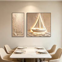 Peinture murale en porcelaine cristalline abstraite minimaliste, paysage neutre aux tons terreux, pour décoration intérieure, œuvre d'art à suspendre, vente en gros
