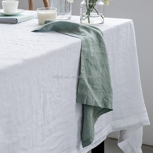 Cubierta rectangular de tela para mesa, 170x400 cm, 100% Lino, uso doméstico, para uso en interiores y exteriores - Product Image 3