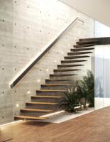 Escalier en colimaçon moderne de style simple avec marches en bois pour projets résidentiels et villas, pour un espace chaleureux
