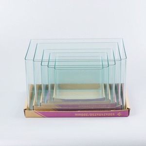 ตู้ปลาทรงสี่เหลี่ยมกระจกใส - ชุดตู้ปลาตั้งโต๊ะสำหรับเต่าและปลา - Product Image 5