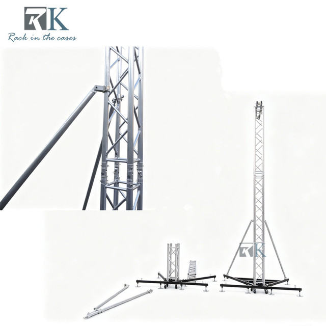 Lifted Truss Stand with Manual Hoist Quick Install Outdoor Speaker Truss